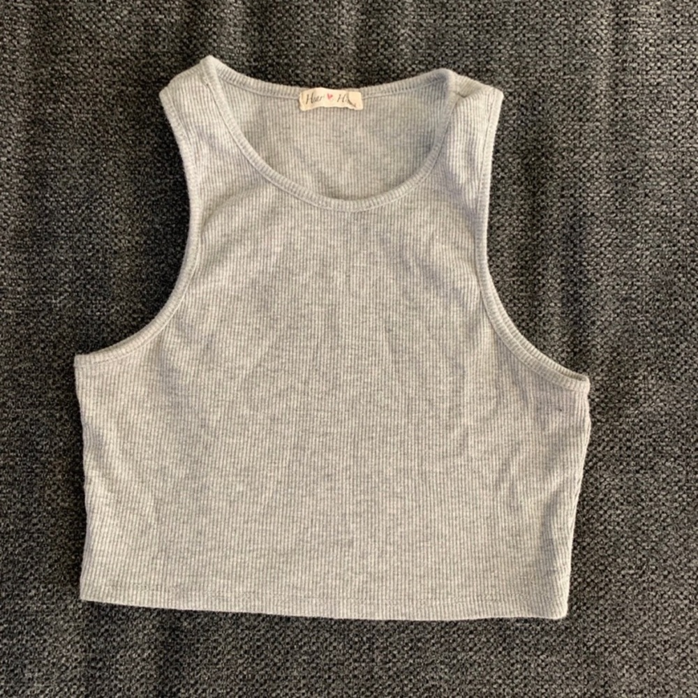 Gray Cropped Tank
